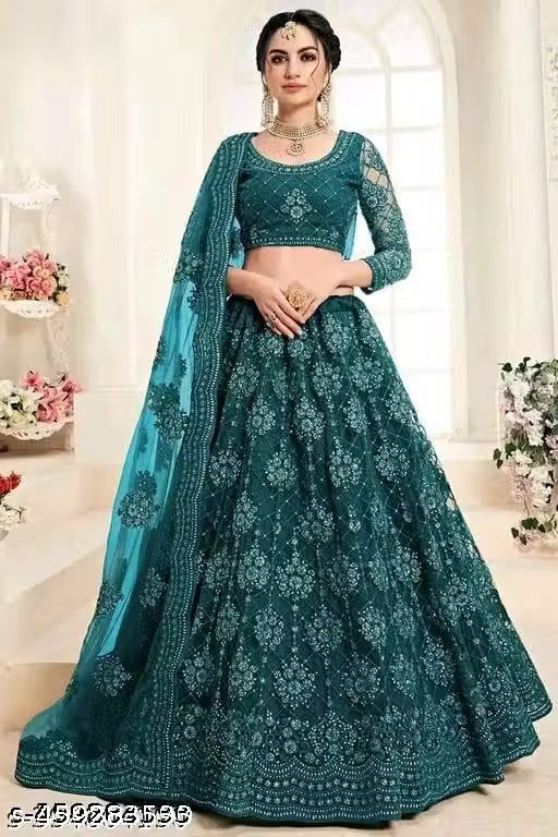 Embroidered Lehenga Choli Set with Dupatta for girls and womens