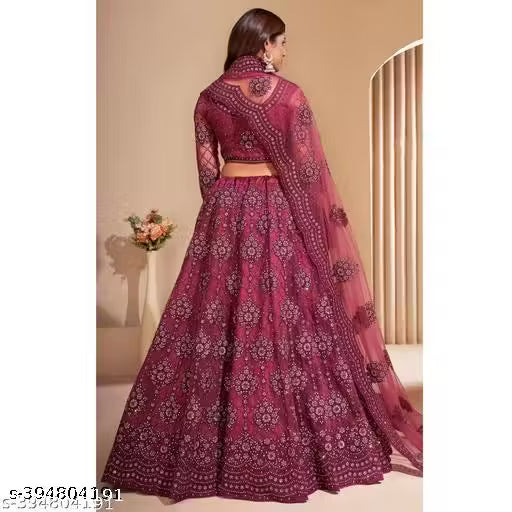 Wondor Chain Cording Lehenga Choli ( Semi Stitched )