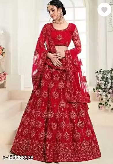 Embroidered Lehenga Choli Set with Dupatta for girls and womens