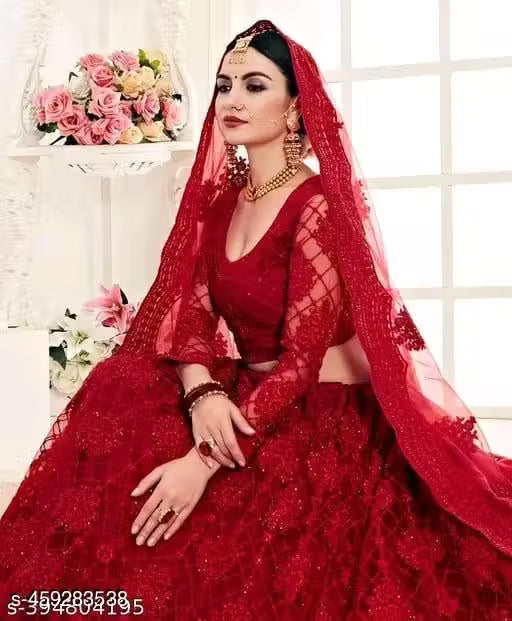 Embroidered Lehenga Choli Set with Dupatta for girls and womens