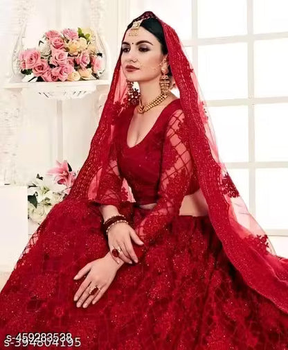 Embroidered Lehenga Choli Set with Dupatta for girls and womens
