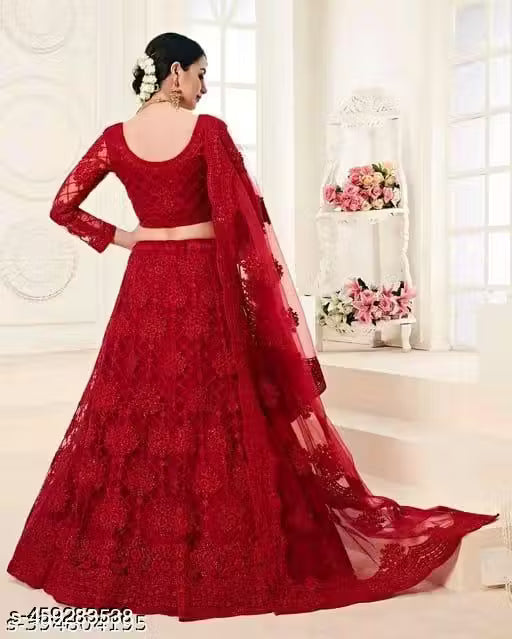 Embroidered Lehenga Choli Set with Dupatta for girls and womens