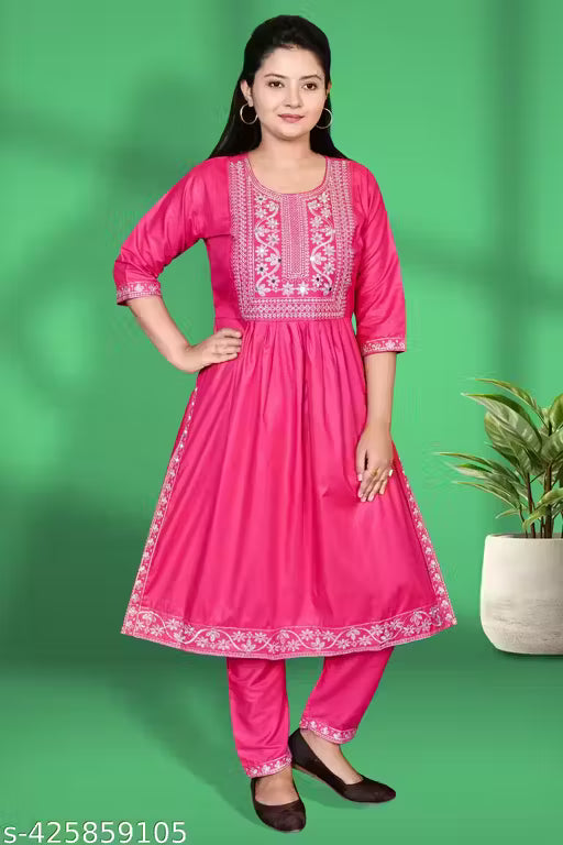Women stylish and trendy ethnic cotton embroidered kurti