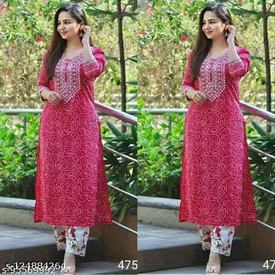 Bandhani Print kurta Set