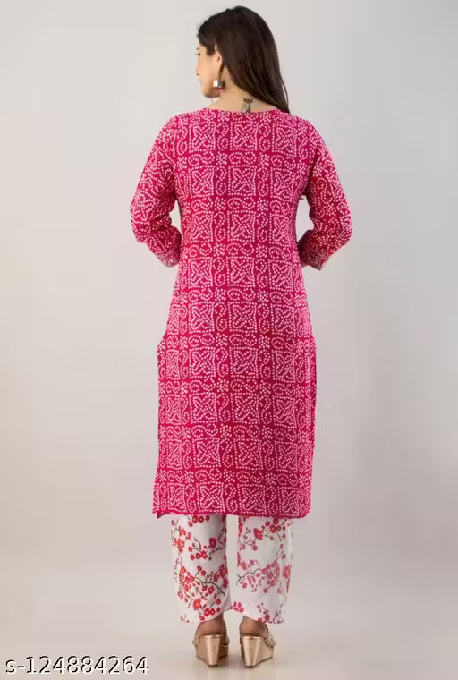 Bandhani Print kurta Set