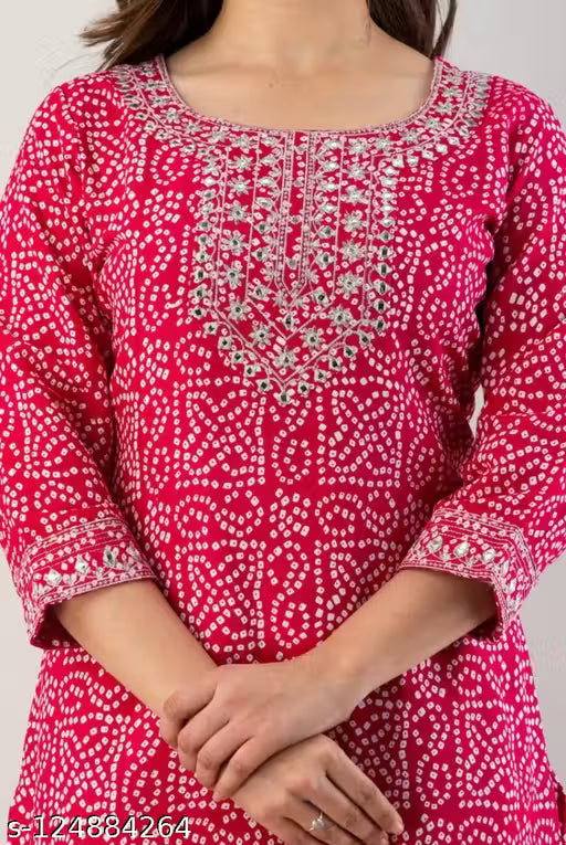 Bandhani Print kurta Set